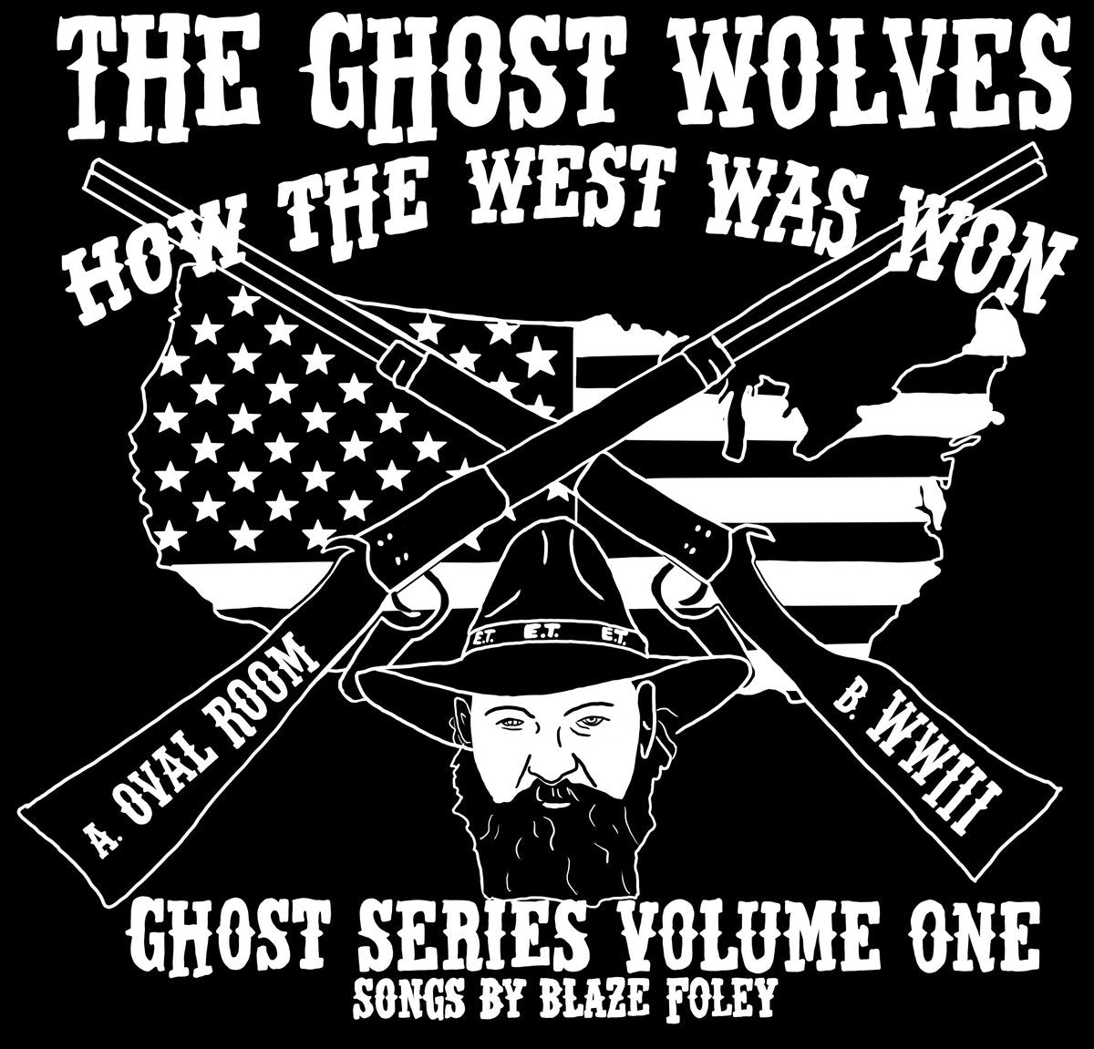 GHOST SERIES V1 and V2: Lathe cut 7" vinyl (RARE!) - tribute to Blaze Foley & The Cramps