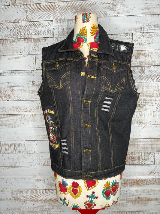 Ghost Wolves Vest - mn or women's M/L - one of a kind