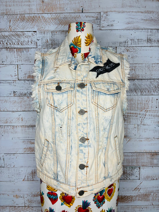 Ghost Wolves Vest - one of a kind! Women's Medium/Large