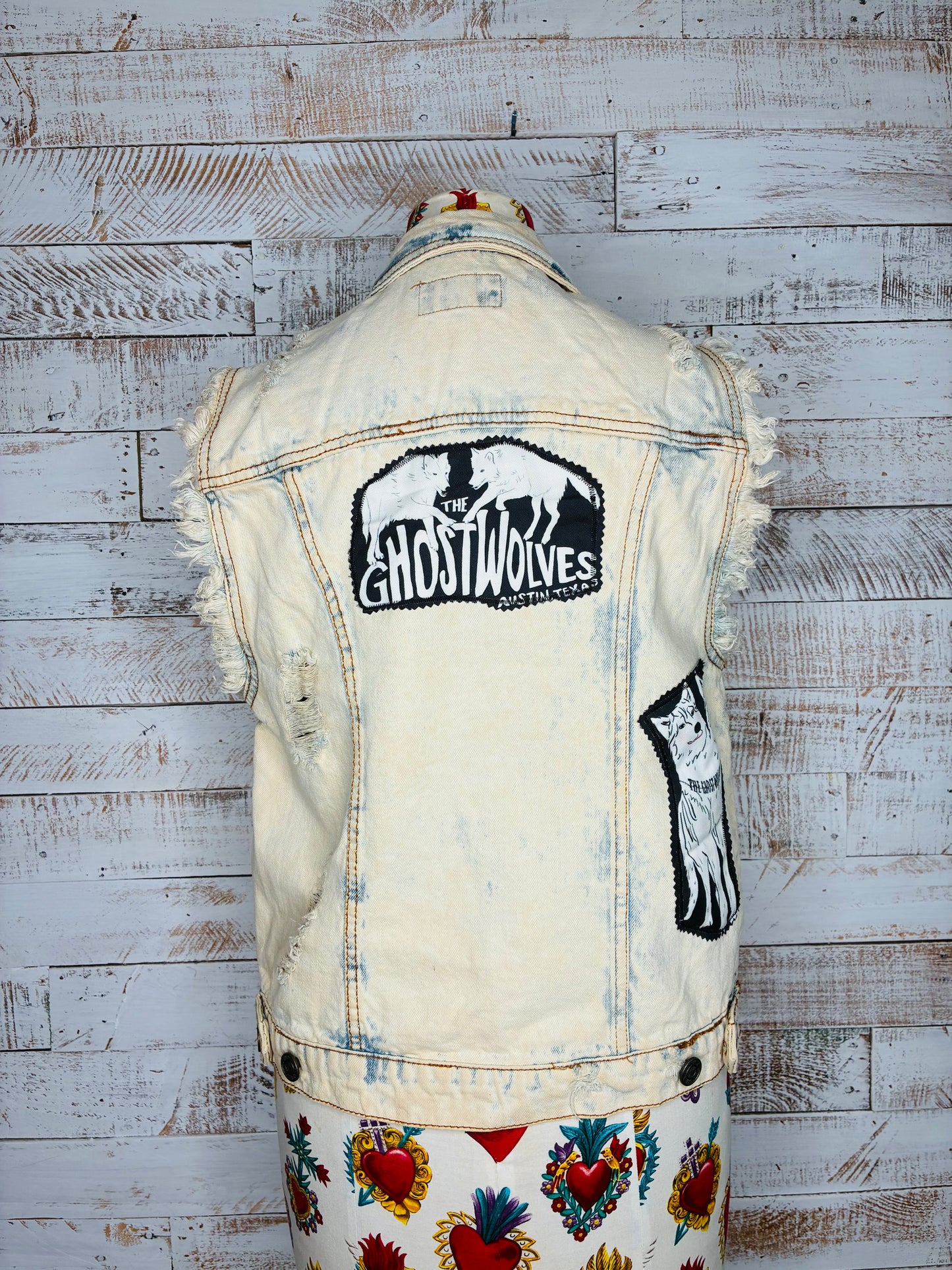 Ghost Wolves Vest - one of a kind! Women's Medium/Large