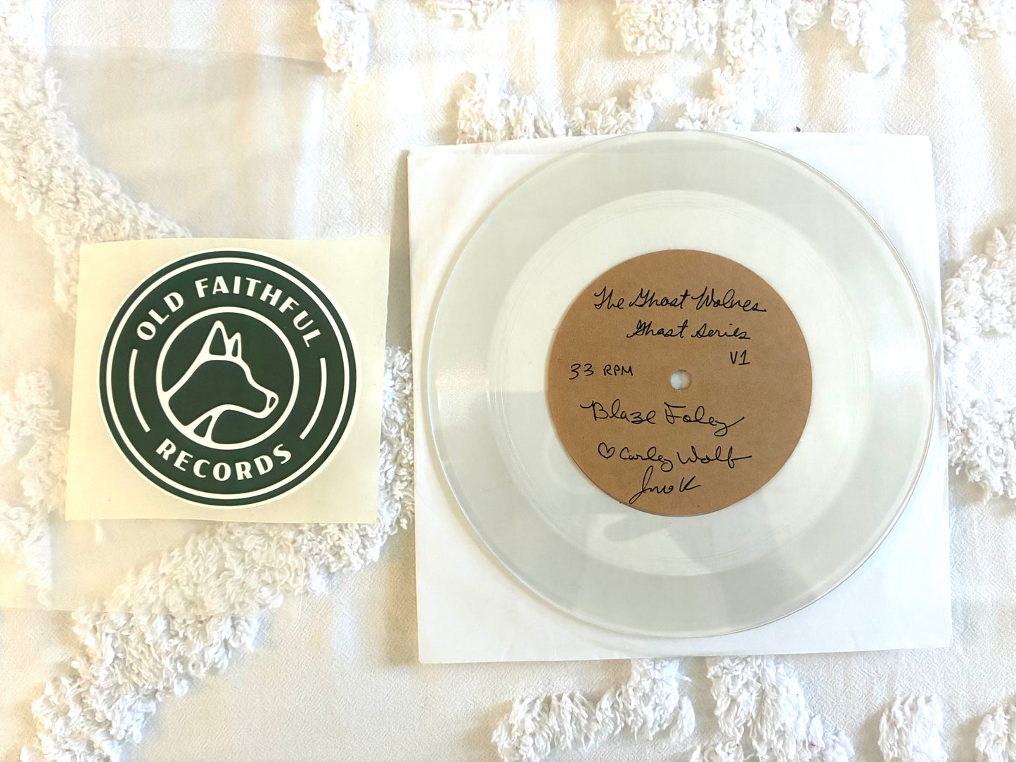 GHOST SERIES V1 and V2: Lathe cut 7" vinyl (RARE!) - tribute to Blaze Foley & The Cramps